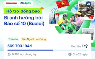 Con số bất ngờ từ chương trình quyên góp chung tay khắc phục thiệt hại do bão số 10 Bualoi