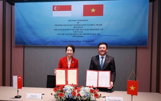 Việt Nam và Singapore ký Bản ghi nhớ hợp tác thương mại gạo

