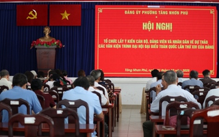 Tổ chức hội nghị lấy ý kiến về dự thảo các Văn kiện trình Đại hội XIV của Đảng