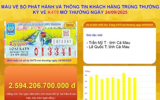 Xổ số miền Nam: Thông tin địa phương trúng giải đặc biệt vé số Cần Thơ và Sóc Trăng