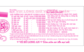 Xổ số miền Nam: Thông tin trúng giải đặc biệt vé số Long An, Tây Ninh và Đồng Tháp