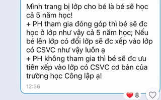 TP HCM: Xôn xao những tin nhắn vận động phụ huynh học sinh "đóng góp"