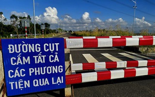 Hình ảnh “bất động” ở công trường thi công đường dẫn lên cầu Quảng Đà