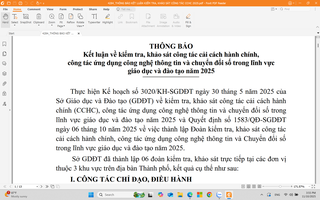 Bất ngờ kết luận kiểm tra nhiệm vụ giảng dạy của nhiều hiệu trưởng, phó hiệu trưởng ở TP HCM
