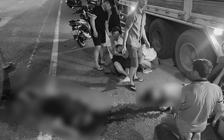 Hai người thương vong sau cú tông đuôi xe tải đang đỗ trên đường