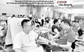 Báo in ngày 15-11: Báo động - kho máu y tế TP HCM đang cạn