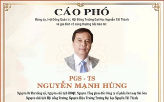 PGS-TS Nguyễn Mạnh Hùng qua đời