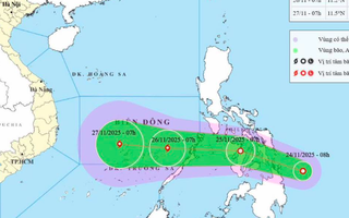 Xuất hiện áp thấp nhiệt đới giật cấp 9, dự báo mạnh lên thành bão số 15, hướng vào Nam Trung Bộ