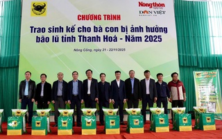 Bình Điền trao 1.600 gói sinh kế giúp nông dân Thanh Hóa tái thiết sản xuất sau bão lũ