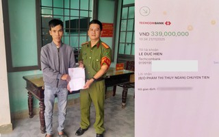 Cô gái ở Hà Nội chuyển nhầm 339 triệu, người nhận ở Đà Nẵng lập tức trình báo