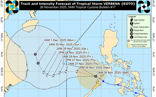Dự báo mới nhất về bão số 15 Koto của cơ quan thời tiết nước ngoài