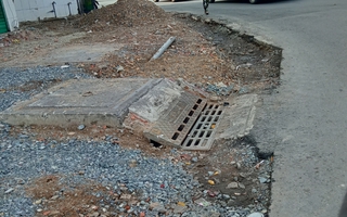 Thi công không rào chắn, không biển cảnh báo