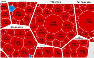 Sức ép cổ phiếu lớn, VN-Index lại mất mốc 1.700 điểm