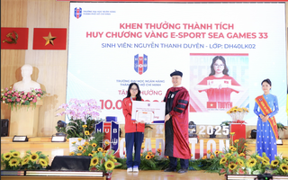 Vô địch e-sport SEA Games 33, nữ sinh viên Nguyễn Thanh Duyên nhận thưởng lớn