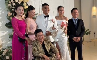 Nghệ sĩ Tấn Beo xúc động, rơi nước mắt trong ngày cưới con trai