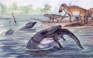 Thủy quái dài 11 mét "trỗi dậy" từ lòng sông cổ