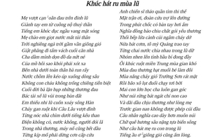 Thơ về thiên tai miền Trung đăng Báo Người Lao Động vào đề thi Ngữ văn lớp 12