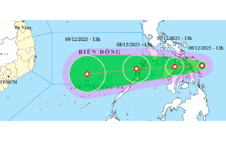 Áp thấp nhiệt đới giật cấp 8 sắp vào Biển Đông