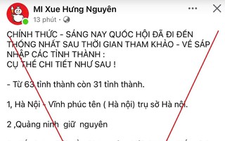 Bị phạt vì đăng tin "sáp nhập còn 31 tỉnh thành"