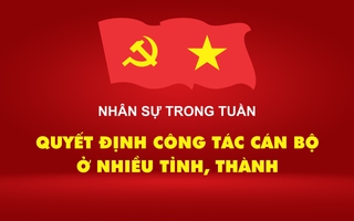 Nhân sự trong tuần: Quyết định công tác cán bộ ở nhiều tỉnh, thành