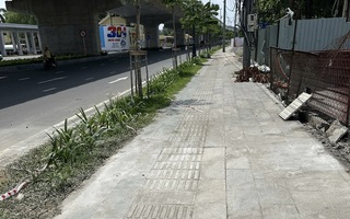 Đã khắc phục xong vỉa hè sụt lún trên đường dẫn vào Nhà ga T3