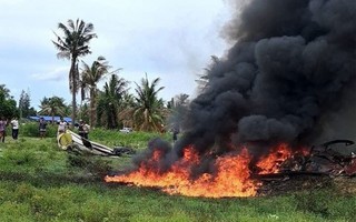 Trực thăng cảnh sát lại rơi ở Thái Lan, người trên khoang tử vong gần hết