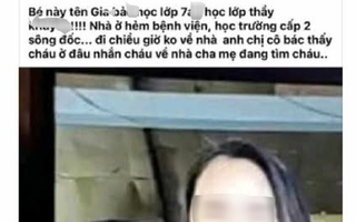 Nội dung "tâm sự buồn" của 1 học sinh lớp 7 trước khi mất tích