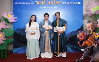 Gia đình Thanh Thúy - NSƯT Đức Thịnh "trẩy hội" thảm đỏ hoạt hình