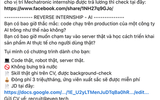 Tranh cãi việc công ty tuyển thực tập sinh không lương còn thu 3 triệu đồng/tháng