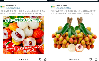 Giá vải thiều Việt Nam bán trên Amazon Nhật Bản giá nửa triệu đồng/kg