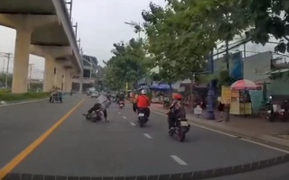 Đã xác định được thanh niên đạp xe máy ở TP Thủ Đức