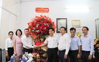 Lãnh đạo Quảng Nam, Đà Nẵng thăm, chúc mừng Báo Người Lao Động