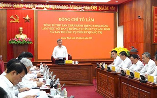Tổng Bí thư Tô Lâm làm việc với Ban Thường vụ Tỉnh ủy Quảng Trị và Quảng Bình