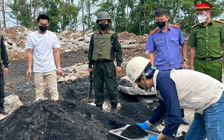Chôn lấp trộm chất thải công nghiệp độc hại với số lượng đặc biệt lớn, tới hơn 1.600 tấn