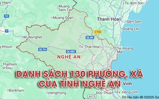 Tên gọi mới và trụ sở 130 xã, phường của tỉnh Nghệ An