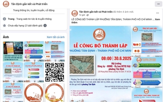 Nhiều phường mới tại TP HCM ra mắt trang Fanpage, logo