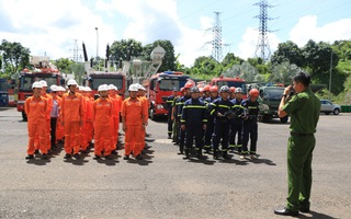 Công ty Thủy điện Buôn Kuốp diễn tập phòng cháy chữa cháy