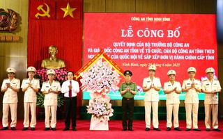 Công an tỉnh Ninh Bình mới có bao nhiêu Phó giám đốc sau khi hợp nhất 3 tỉnh?
