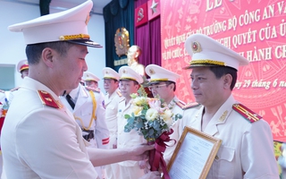 Công an Thanh Hóa công bố quyết định của Bộ Công an về tổ chức, cán bộ