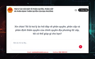 Trợ lý ảo giúp tra cứu thẩm quyền cho chính quyền địa phương 2 cấp