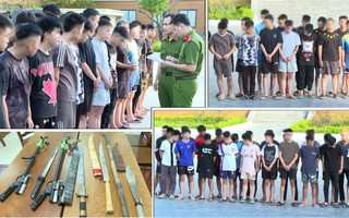 38 thanh, thiếu niên mang "hàng nóng" tấn công người đi đường
