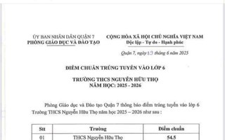 TP HCM: Công bố điểm chuẩn vào Trường THCS "hot" nhất quận 7