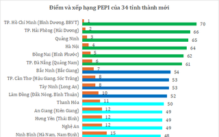 Lần đầu tiên có chỉ số đánh giá vị thế kinh tế 34 tỉnh, thành mới