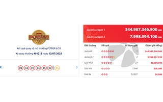 Đã tìm ra người trúng tờ vé số Vietlott gần 345 tỉ đồng