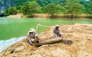 Nạo vét sông, phát hiện quả bom cách cửa động Phong Nha 200 m