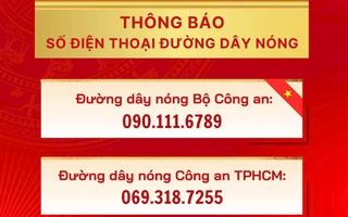 Công an TP HCM công bố đường dây nóng tố cáo tiêu cực