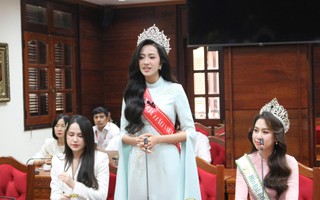 UBND tỉnh Đắk Lắk gặp mặt 2 hoa hậu Hà Trúc Linh và Đinh Thị Hoa