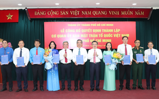Công bố chủ tịch và các phó chủ tịch Ủy ban MTTQ 
TP HCM