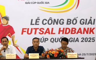 Giải futsal Cup Quốc gia 2025 với nhiều điểm nhấn mới