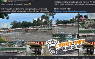 Tranh luận trái chiều về hồ Nguyễn Du ở An Giang khi rút cạn nước